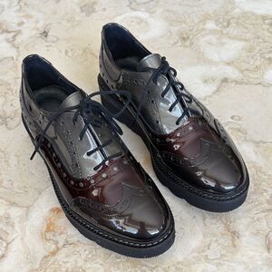 Florentia Pelle Firenze Patent Leather Wingtip Brogues